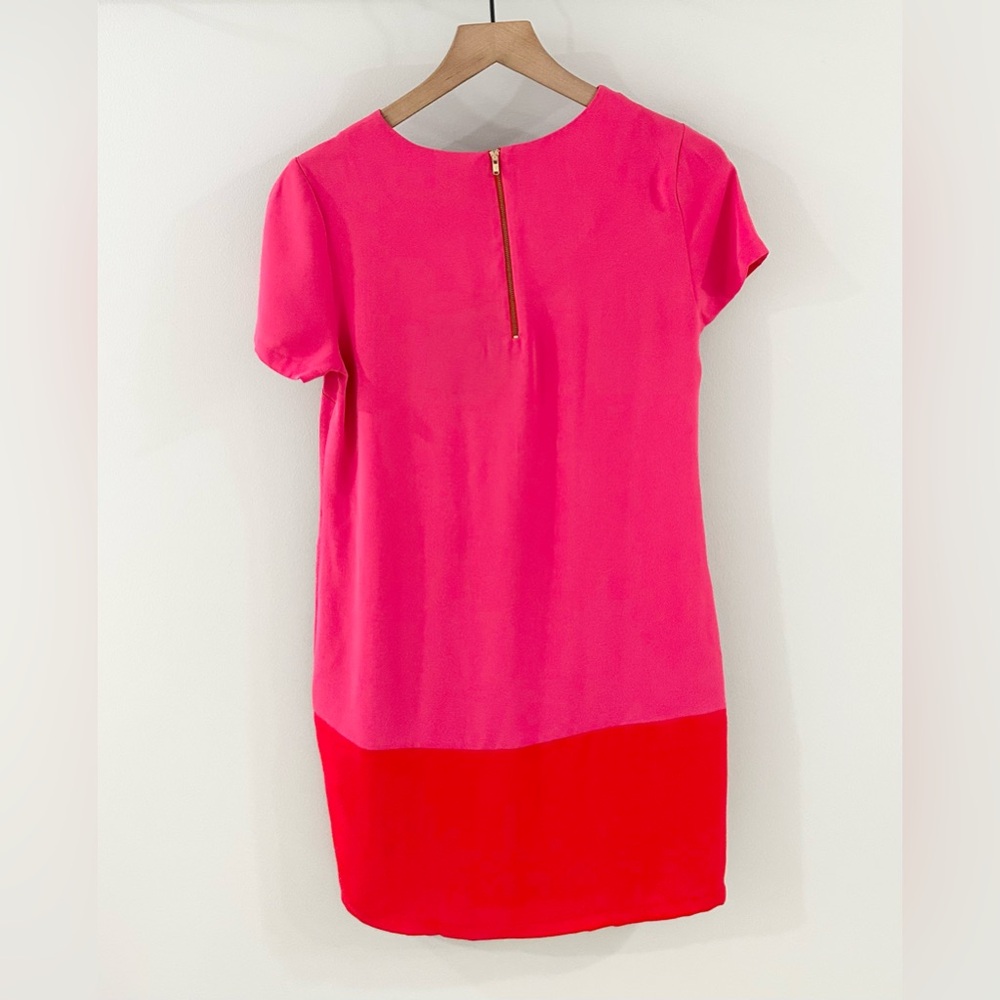 NWT Cynthia Rowley Short Sleeve Colorblock Dress Pink & Red Size 2 - Picture 6 of 6